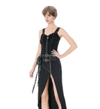 Punk Eyelet Zip Lace Zip Tank Top