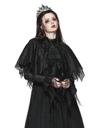 Tattered Cape Shrug With Crucifix Cravat