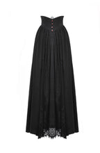 Heart Embroidered Red Jewel Maxi Skirt