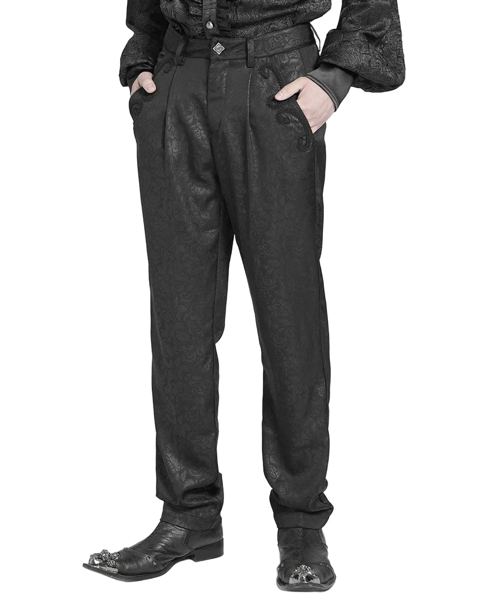 Lightly Patterned Formal Trousers