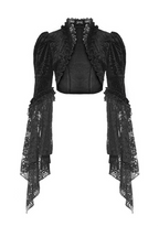 Patterned Lace Sleeve Shrug