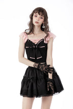 Dolly Ribbon Frill Mini Skirt