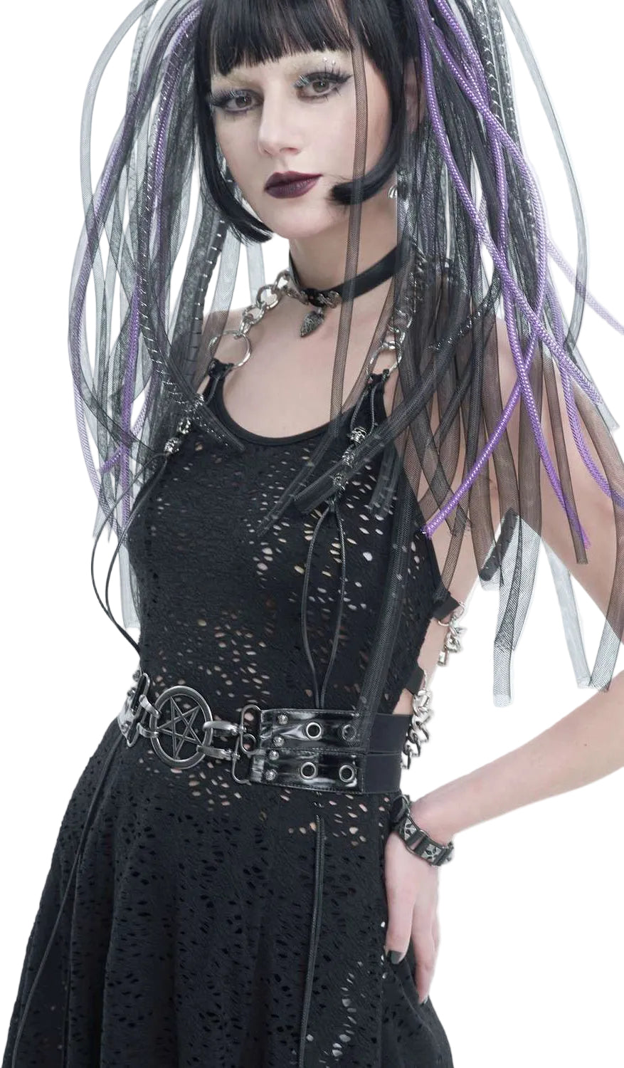 Unisex Pentagram Punk Belt