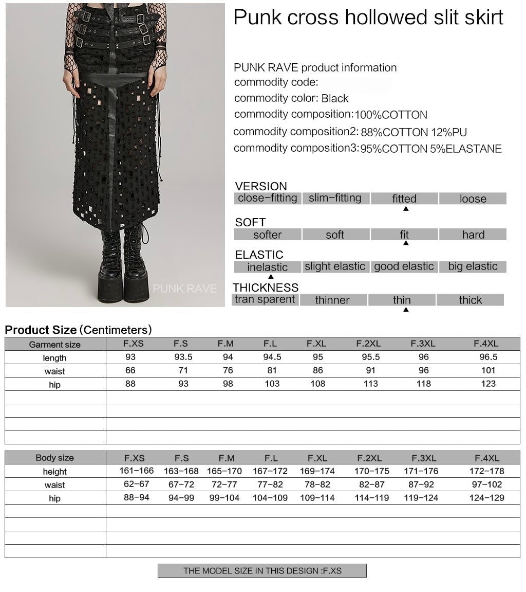 Cutout Belt Slit Maxi Skirt