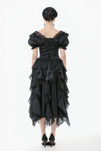 Ruffle Pleat Lace Blouse