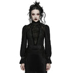 High Neck Laced Blouse