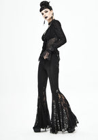Bell Bottom Mini Crucifix Lace Trousers
