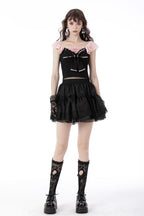 Dolly Ribbon Frill Mini Skirt