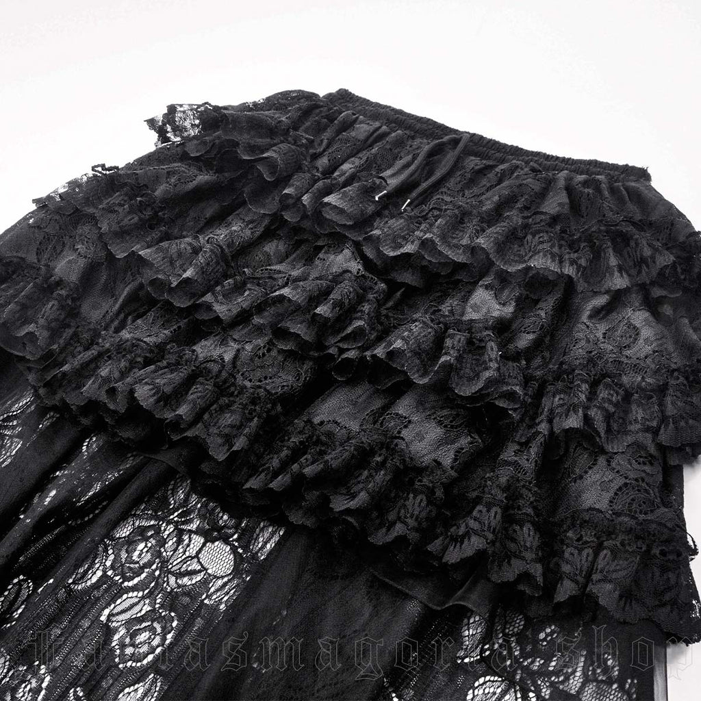 Hi-Lo Net Lace Tail Skirt