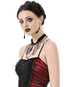 Beaded Crucifix Choker Necklace
