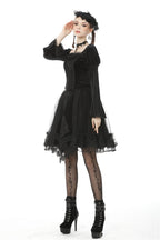 Velvet Hem Mesh Skirt