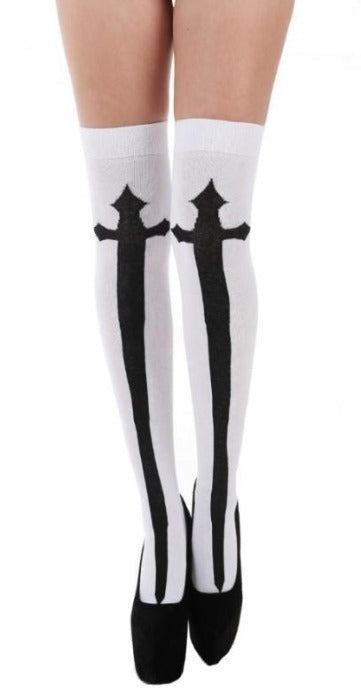 Over The Knee Crucifix Socks