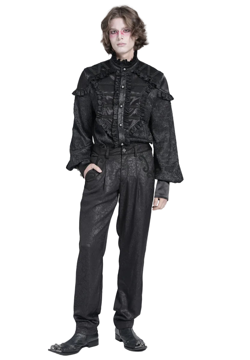 Lightly Patterned Formal Trousers