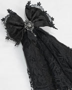 Lace Bow Jewel Cravat