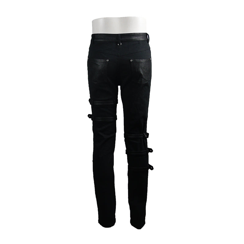 Ragged Punk Buckle Trousers