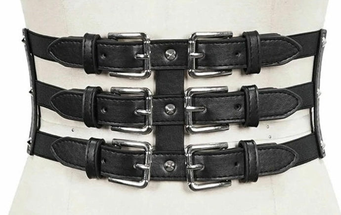 Grid Buckle Belt