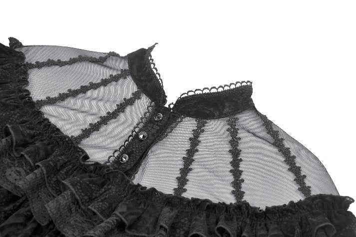 Sheer Off The Shoulder Lace Blouse