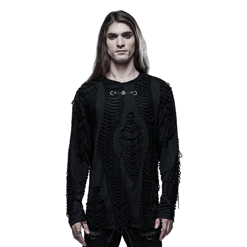 Ripple Shred Long Sleeve Top