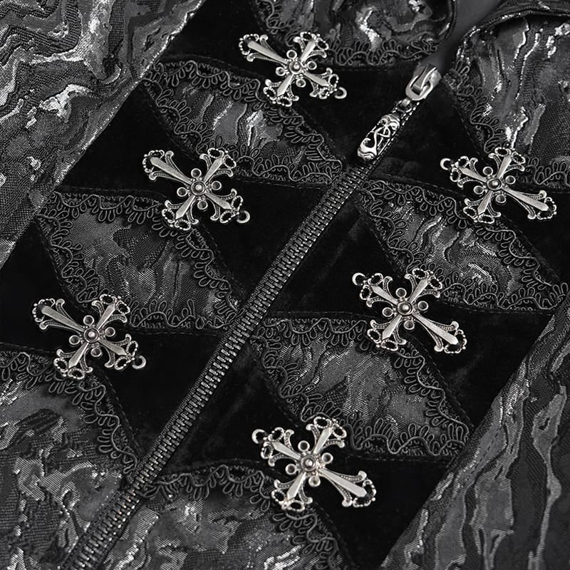 Women’s Patterned Crucifix Tailed Waistcoat