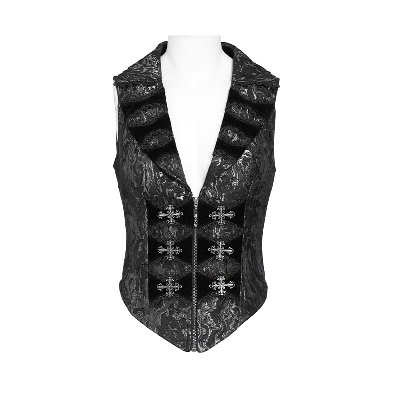 Women’s Patterned Crucifix Tailed Waistcoat