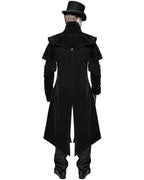 Cape Collar Crucifix Gothic Long Black Coat