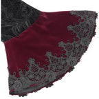 Black & Wine Chained Velvet Jacket