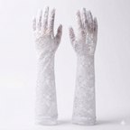 Long Lace White Black