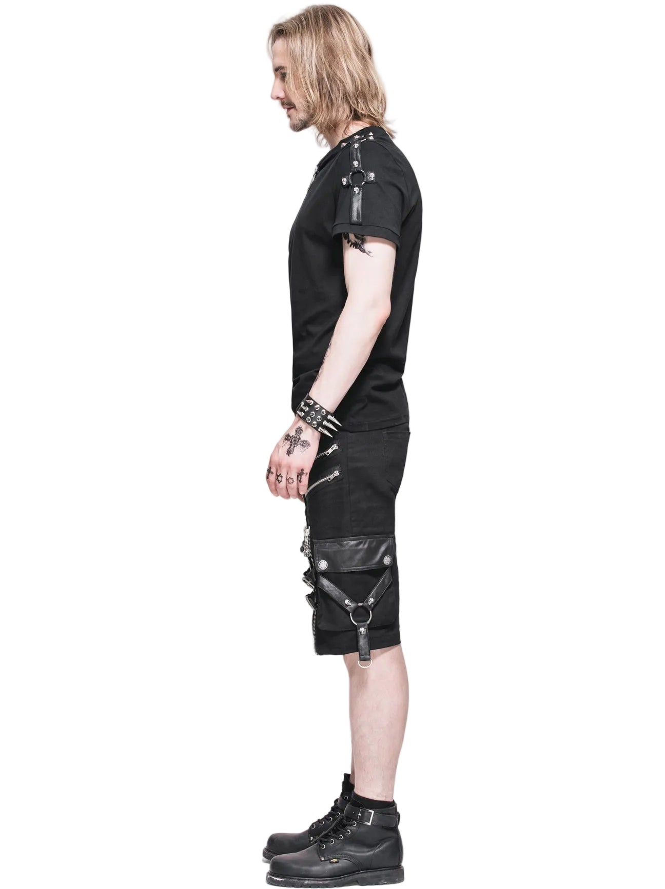 Zip Buckle Punk Shorts