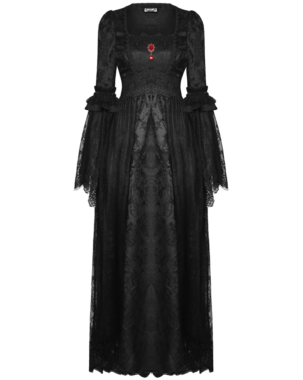 Red Jewel Vintage Court Maxi Dress