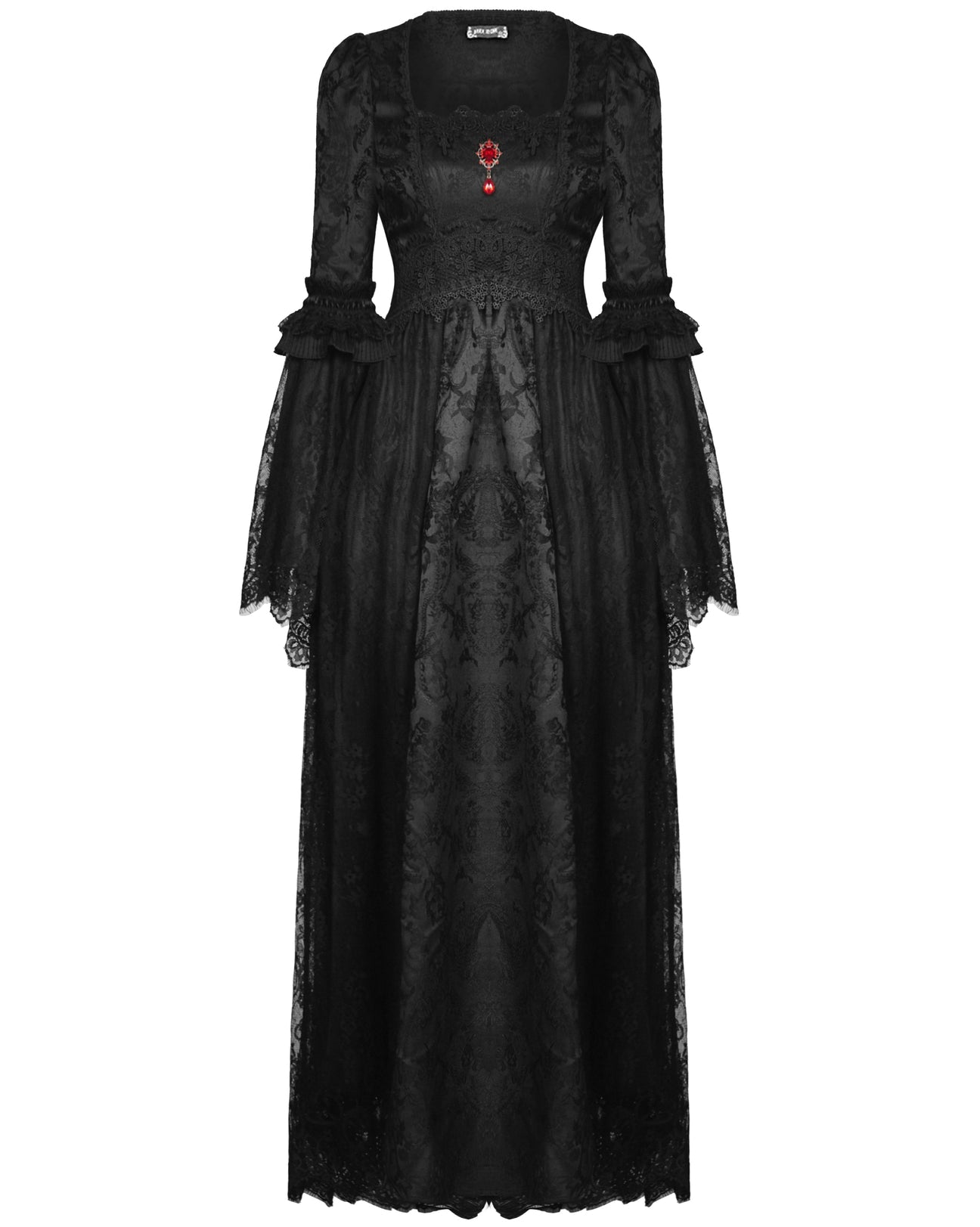 Red Jewel Vintage Court Maxi Dress