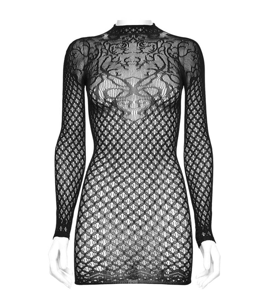 Net Mesh Back Cutout Top