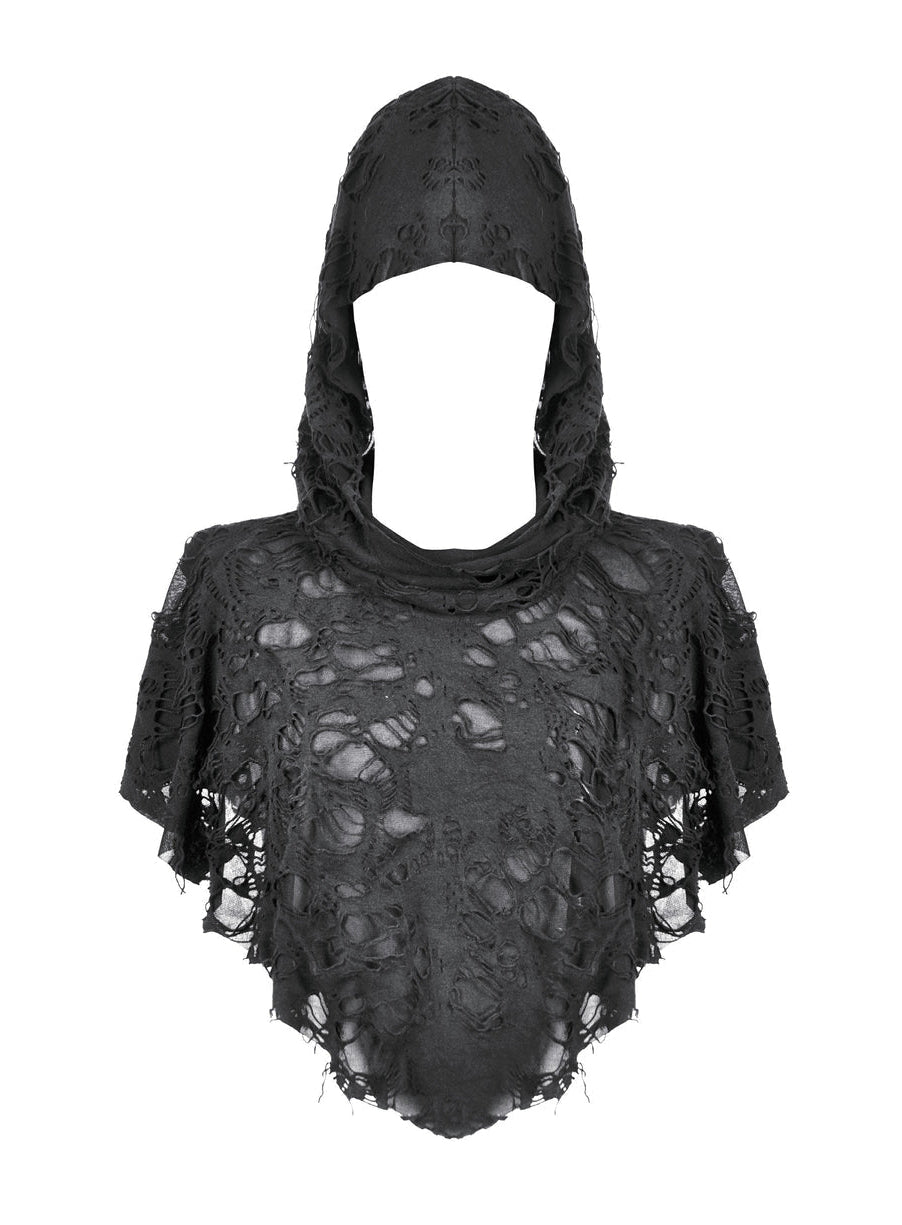 Apocalyptic Shredded Hood Capelet