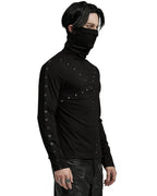 Cyberpunk Stud High Neck Muffler Top