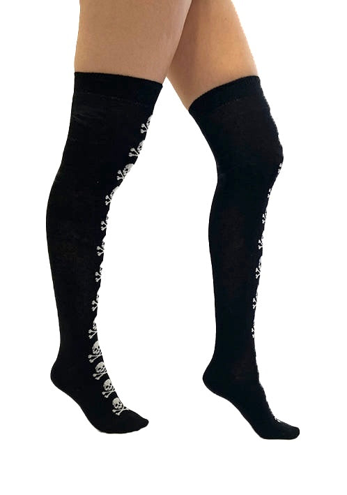 Skull & Crossbones Knee Socks