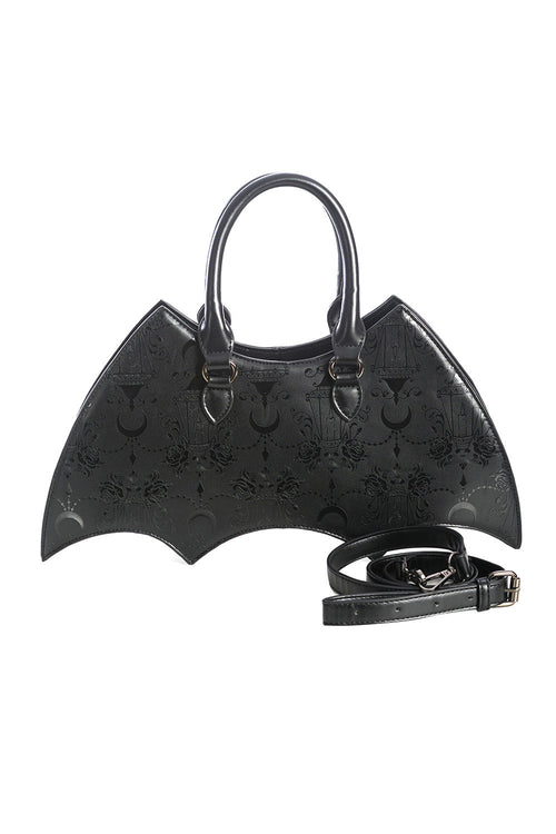 Bat Shaped Moon Chandelier Patterned Bag