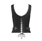 Green Poison Ivy Corset Buckle Top