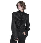 Black Paisley Jacquard Shirt With Cravat