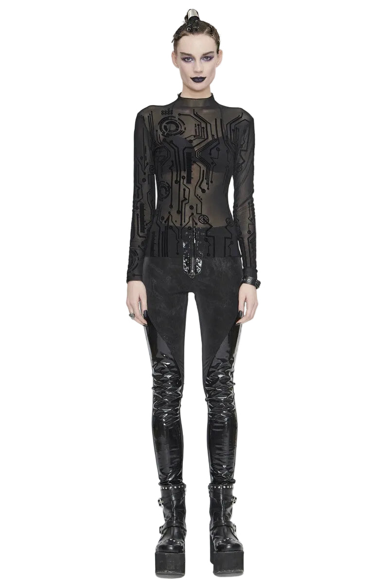 Abstract Sheer Top