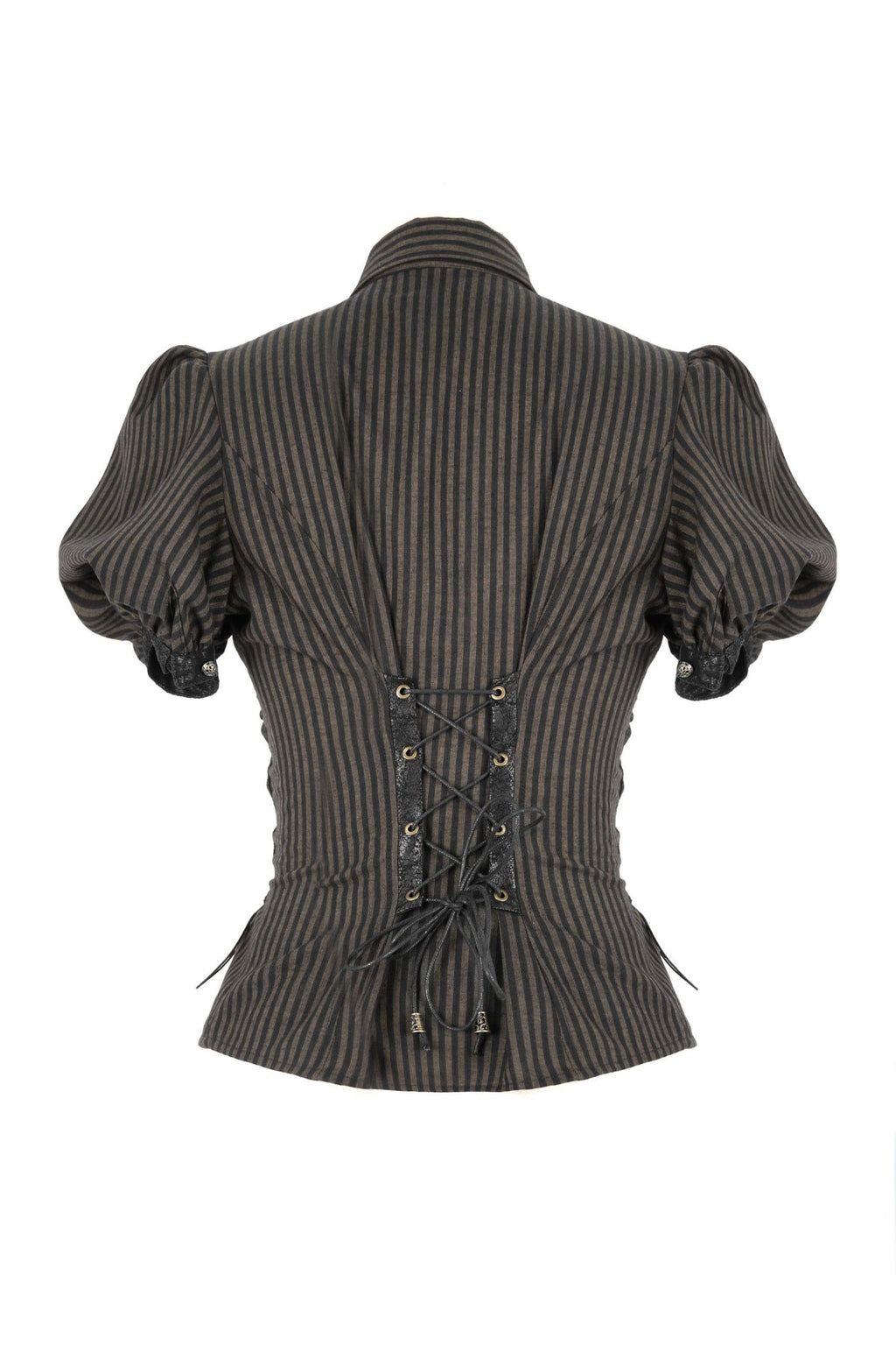 Brown Pinstripe Steampunk Shirt
