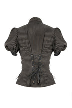 Brown Pinstripe Steampunk Shirt