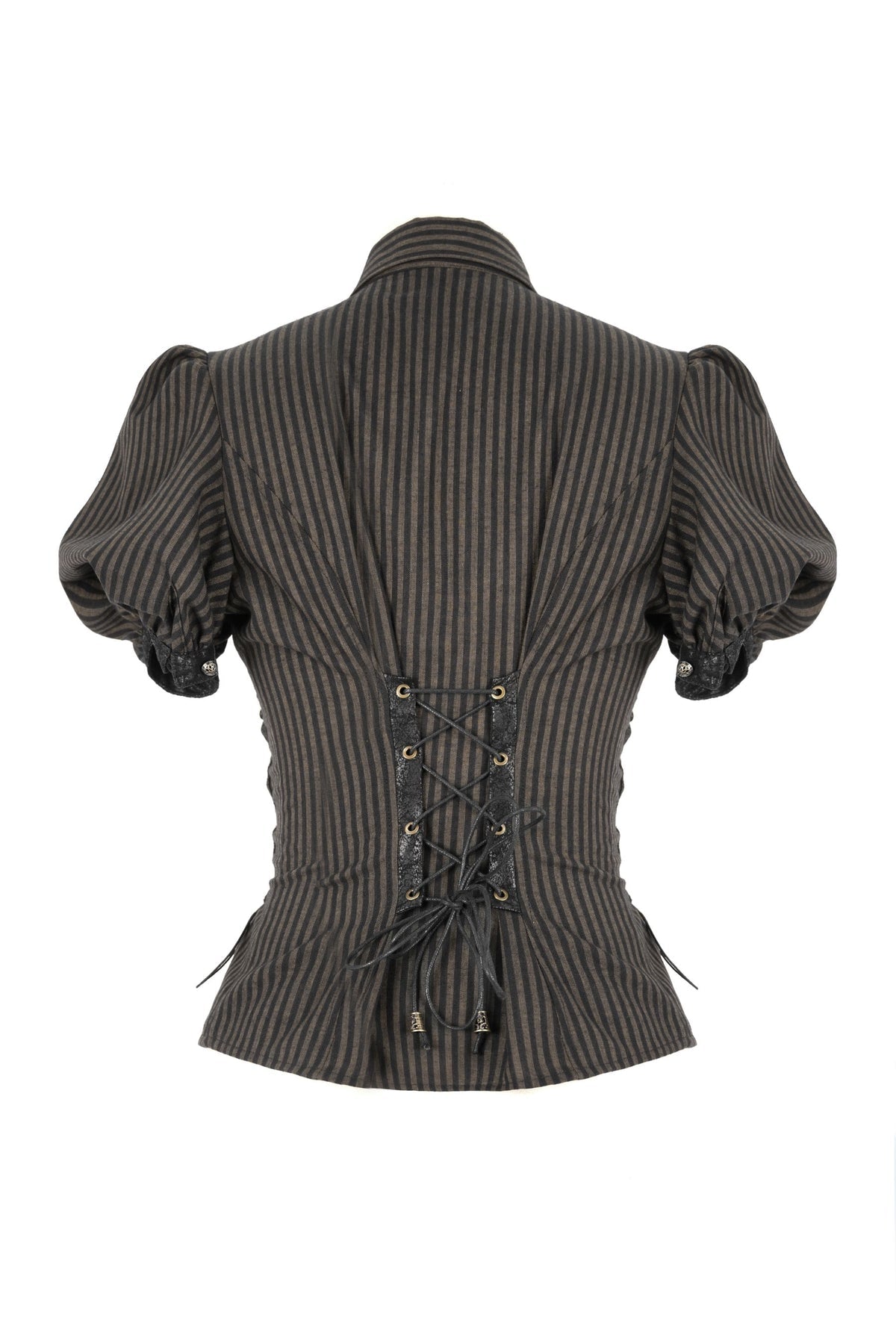 Brown Pinstripe Steampunk Shirt