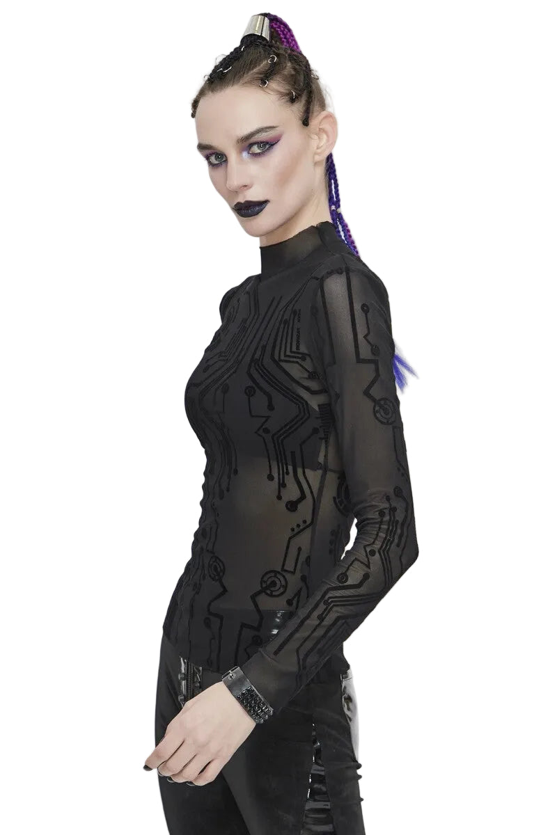 Abstract Sheer Top