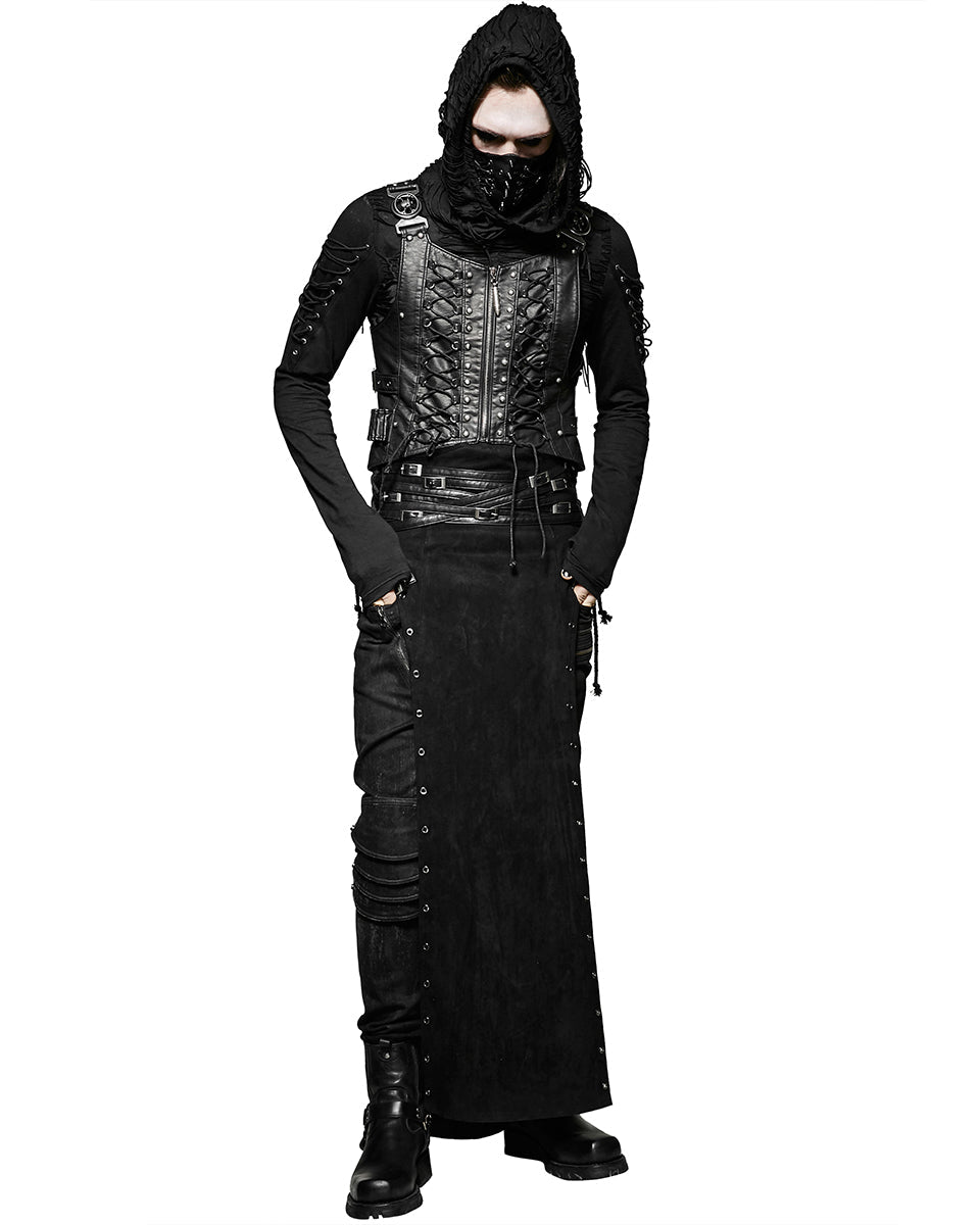 Katana Buckle Side Split Men’s Skirt