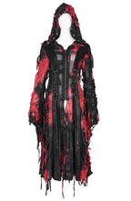 Black & Red Bloody Shredded Hood Jacket
