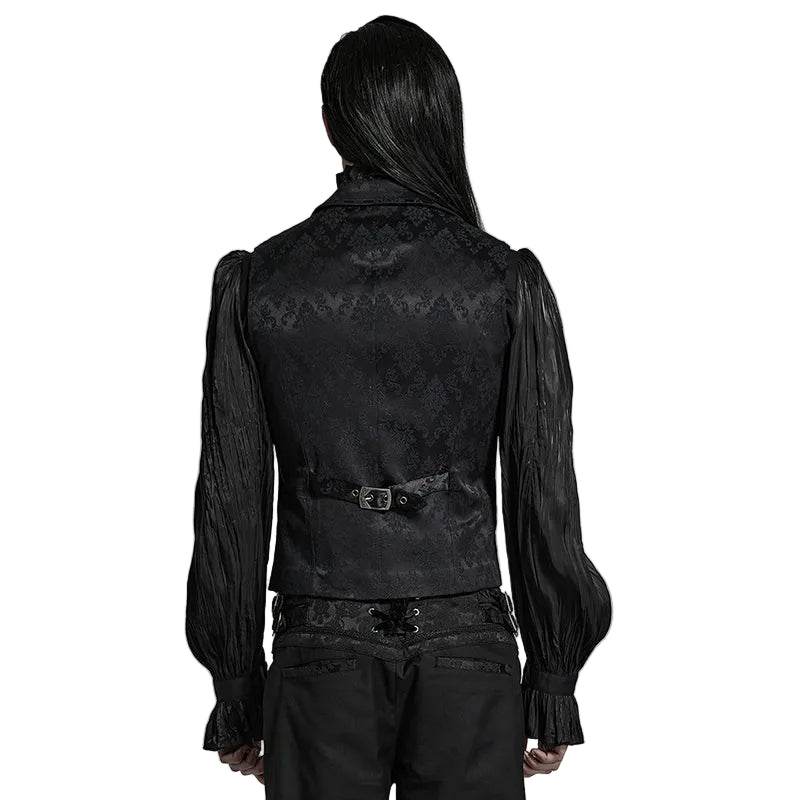 Elegant Jacquard Lapel Waistcoat