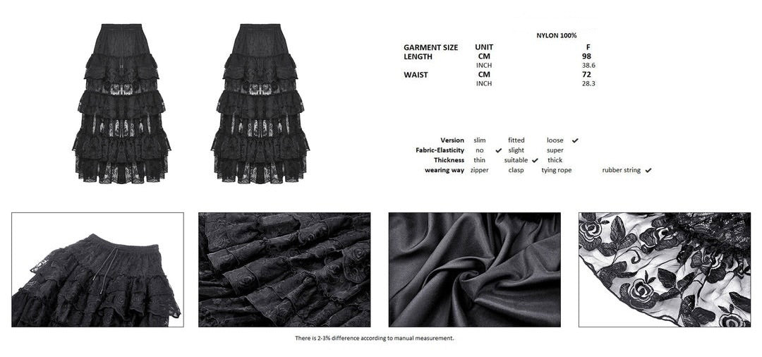 Rose Layered Lace Skirt