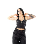 Kahlo Lace Up Zip Top
