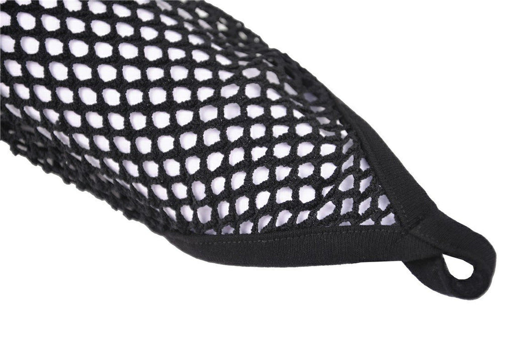 Punk Shoulder Cut Out Net Sleeve Top