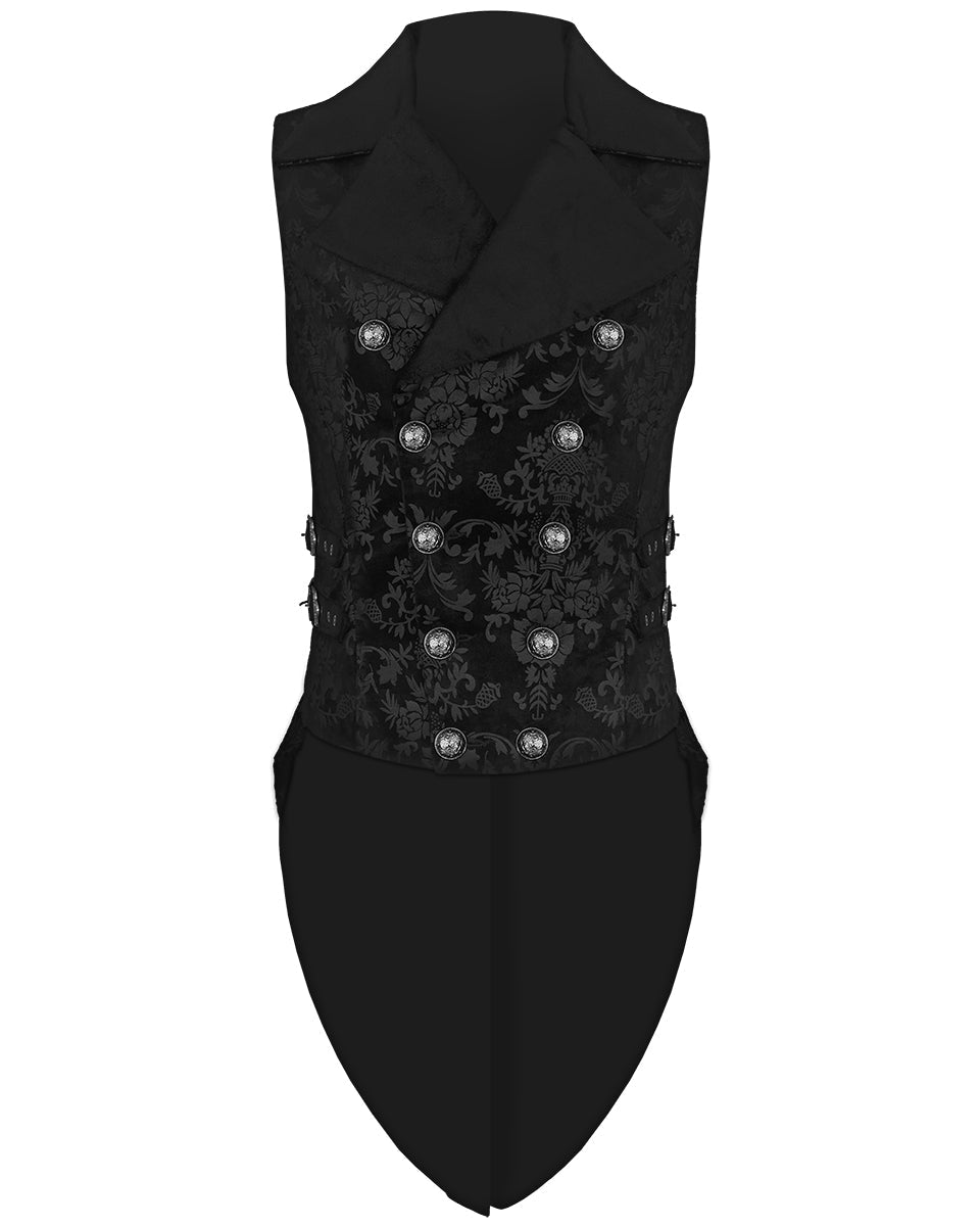 Tailed Pattern Waistcoat