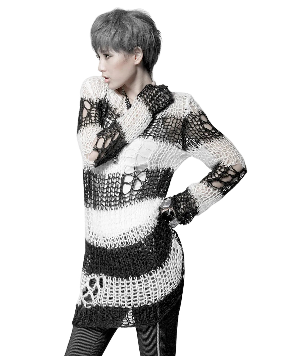 Baggy Cutout Knit Sweater